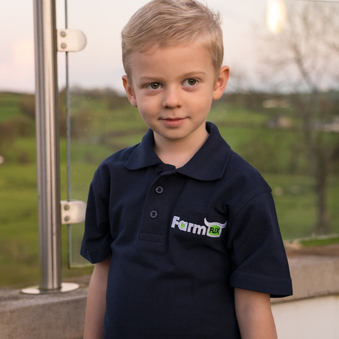 FarmFLiX Navy Polo Shirt (KIDS)