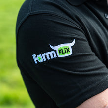 Load image into Gallery viewer, FarmFLiX BLACK Polo Shirt